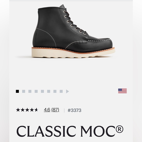 Red Wing Shoes Shoes - Red Wing Shoes 6-inch Classic Moc Black Lace Up Leather Boots